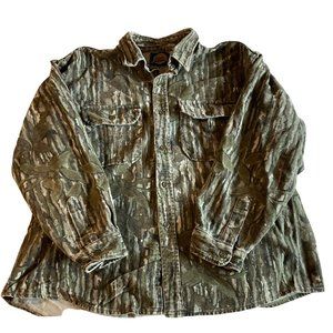 Cabelas Realtree Camo Hunting Fishing Button Up Shirt Men’s 2XL